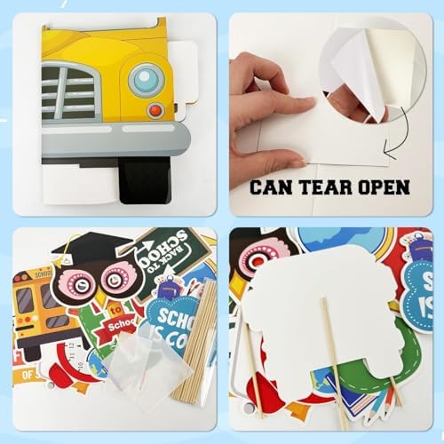 Back to School Photo Booth Props Set 16 Pieces 1