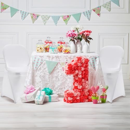 EMART 10pcs Folding Chair Covers White