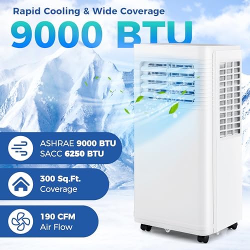 DORTALA 9000 BTU Portable AC Unit with Fan and Dehumidifier 1
