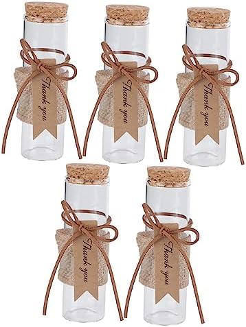 PRETYZOOM 5pc Glass Candy Storage Bottle Set 1