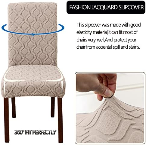 BOGUANG Dining Chair Covers Set of 6 Removable Washable