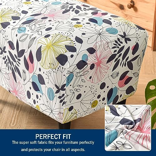 YOPOIY Rectangular Ottoman Cover with Stretch Spandex - 13 x 13