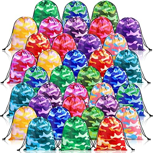 Amylove Camouflage Drawstring Party Bags 24 Pack