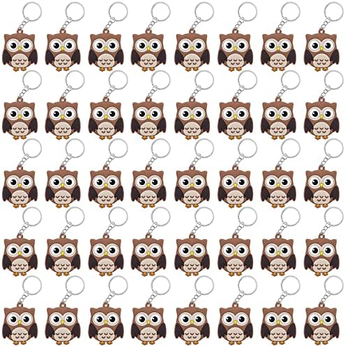 CiciBear 40 Pack Owl Keychains for Parties and Gifts