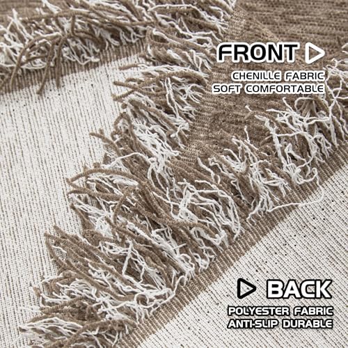 MEETSKY Chenille Sofa Cover for 2 Cushion L Shape Sofa
