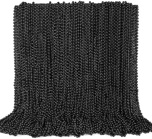 EOBOH 120PCS Black Bead Necklace Party Favors