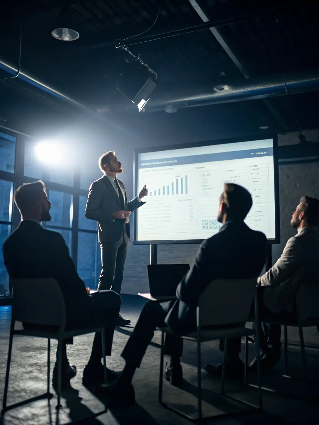 A visually compelling image showing a QYBRINTHTECH LTD consultant presenting a digital transformation roadmap to a client, highlighting key milestones and strategic objectives.